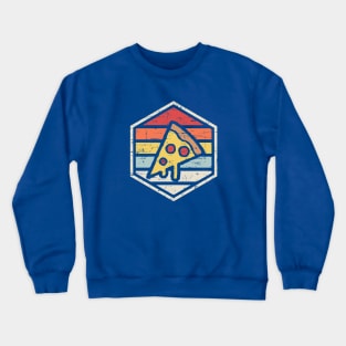 Retro Badge Pizza Dark Crewneck Sweatshirt